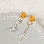 Radella Quartz Earrings in Topaz Top 1