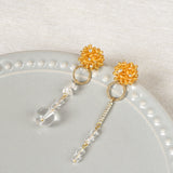 Radella Quartz Earrings in Topaz Top 1