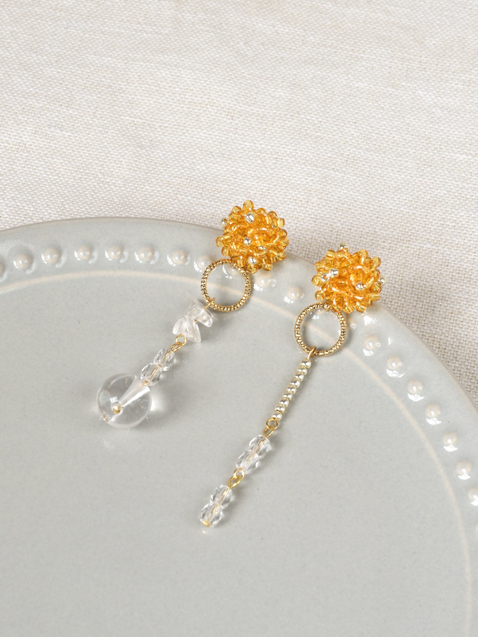 Radella Quartz Earrings in Topaz Top 1