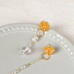 Radella Quartz Earrings in Topaz Top 2