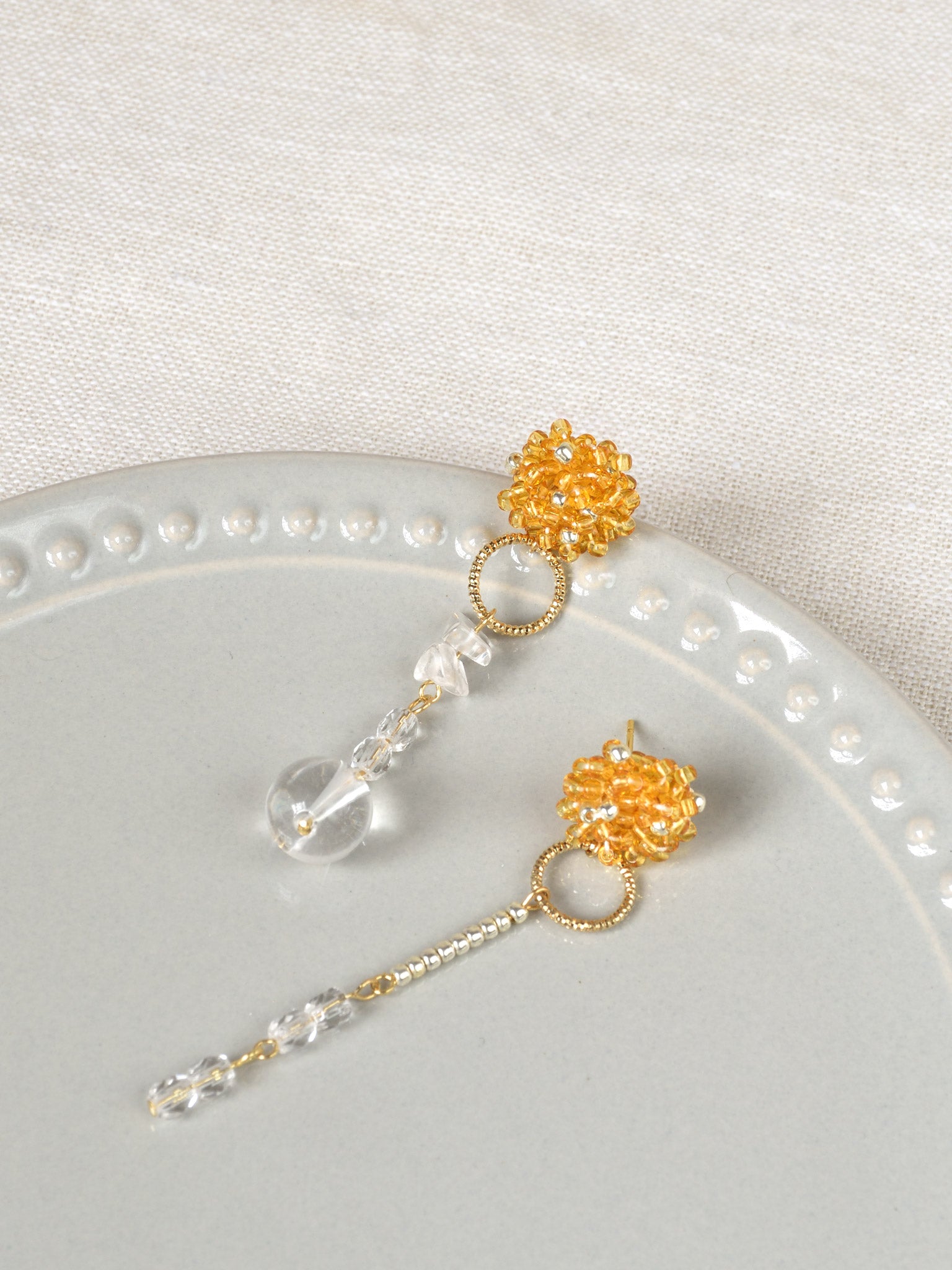 Radella Quartz Earrings in Topaz Top 2