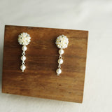 Raindrops on the Window Earrings in Ivory Display Right