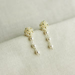 Raindrops on the Window Earrings in Ivory Front