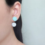 Ramona Earrings in Blue Model