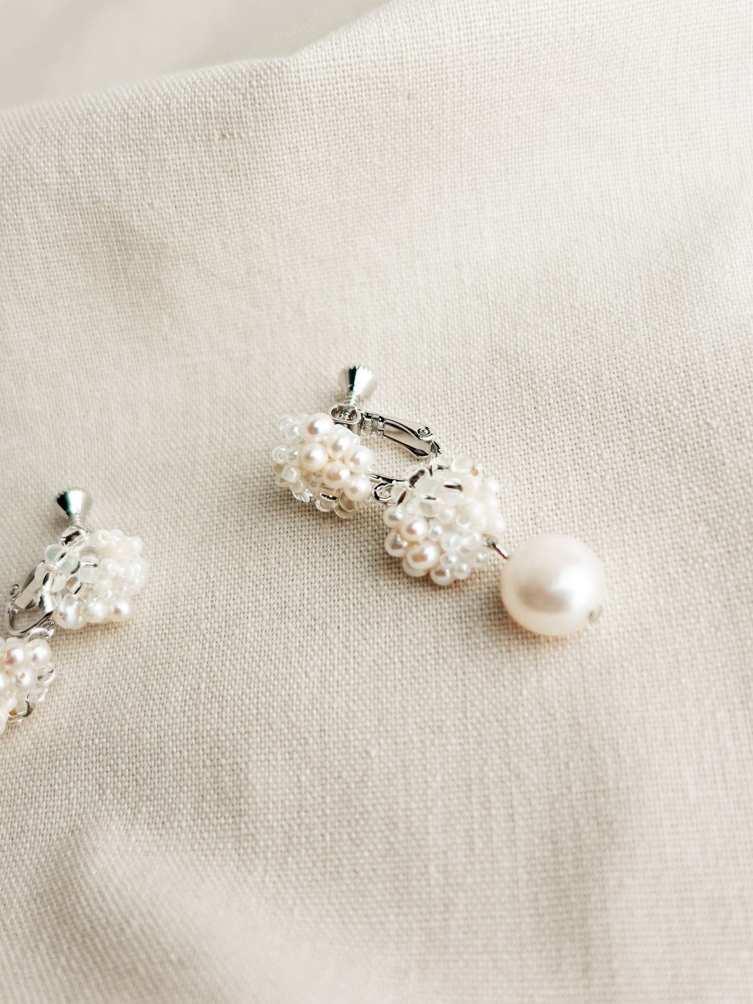 Richele Marshmallow Clip-on Earrings Back