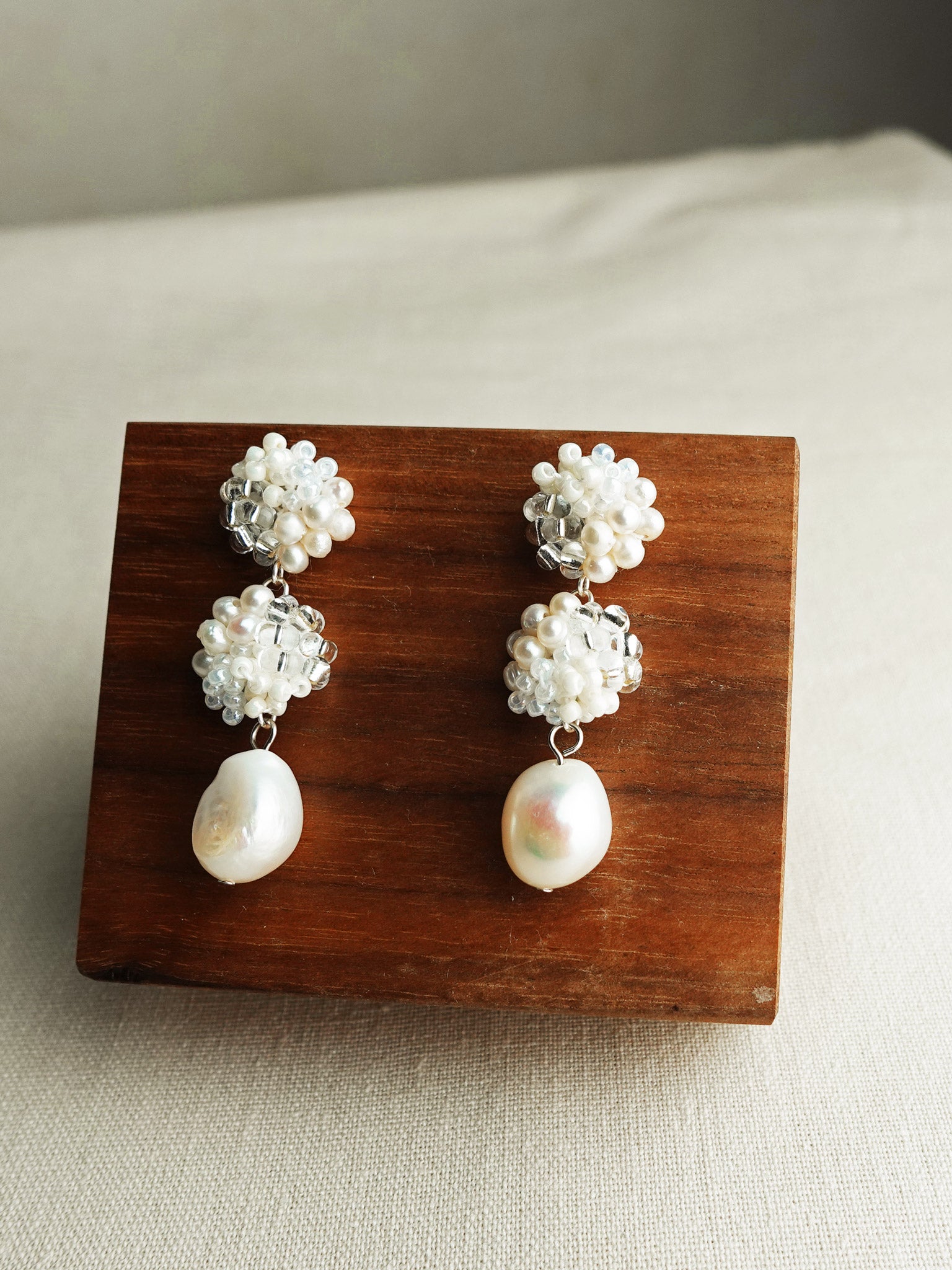 Richele Marshmallow Earrings Display Right