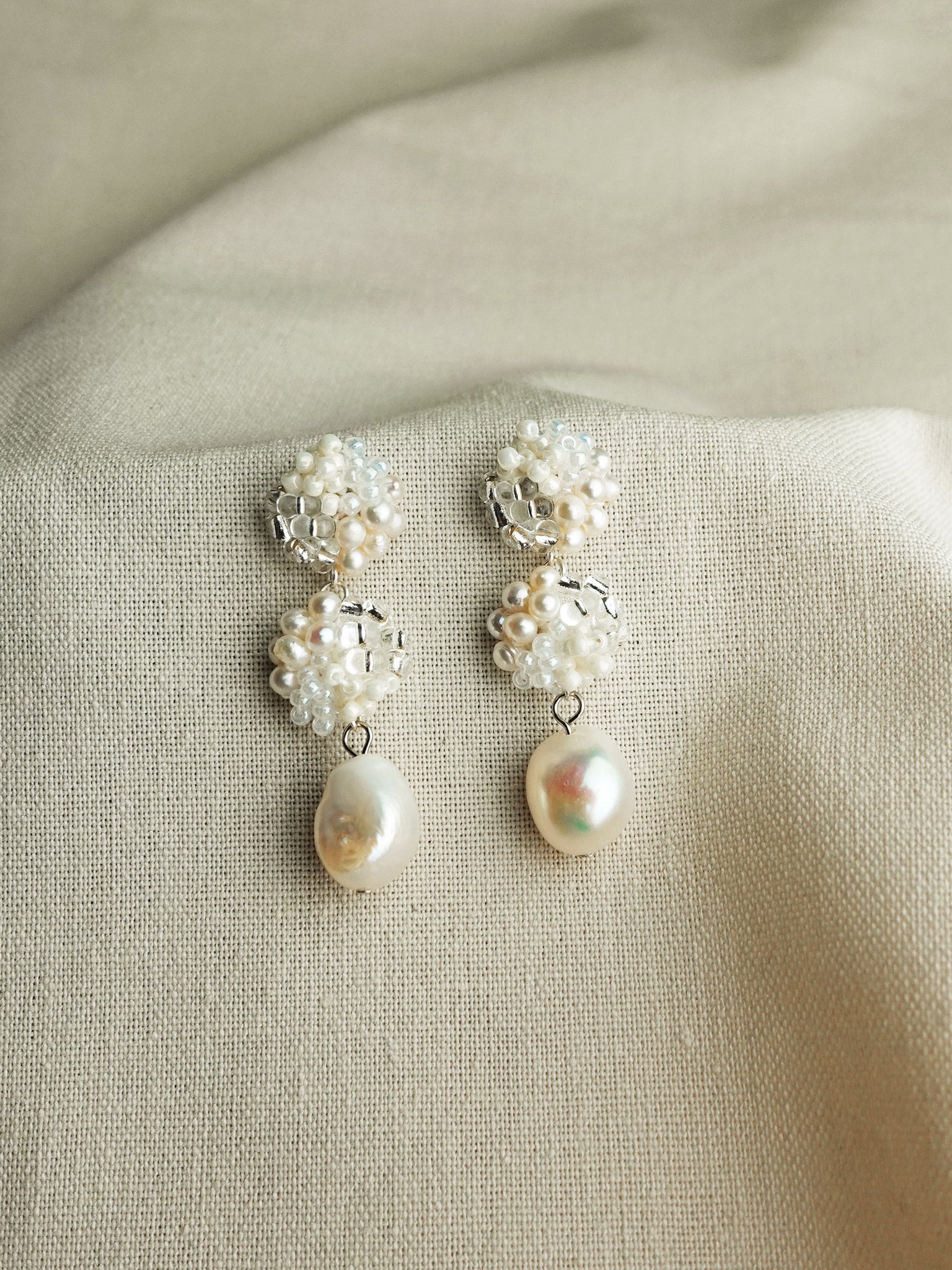 Richele Marshmallow Earrings Front