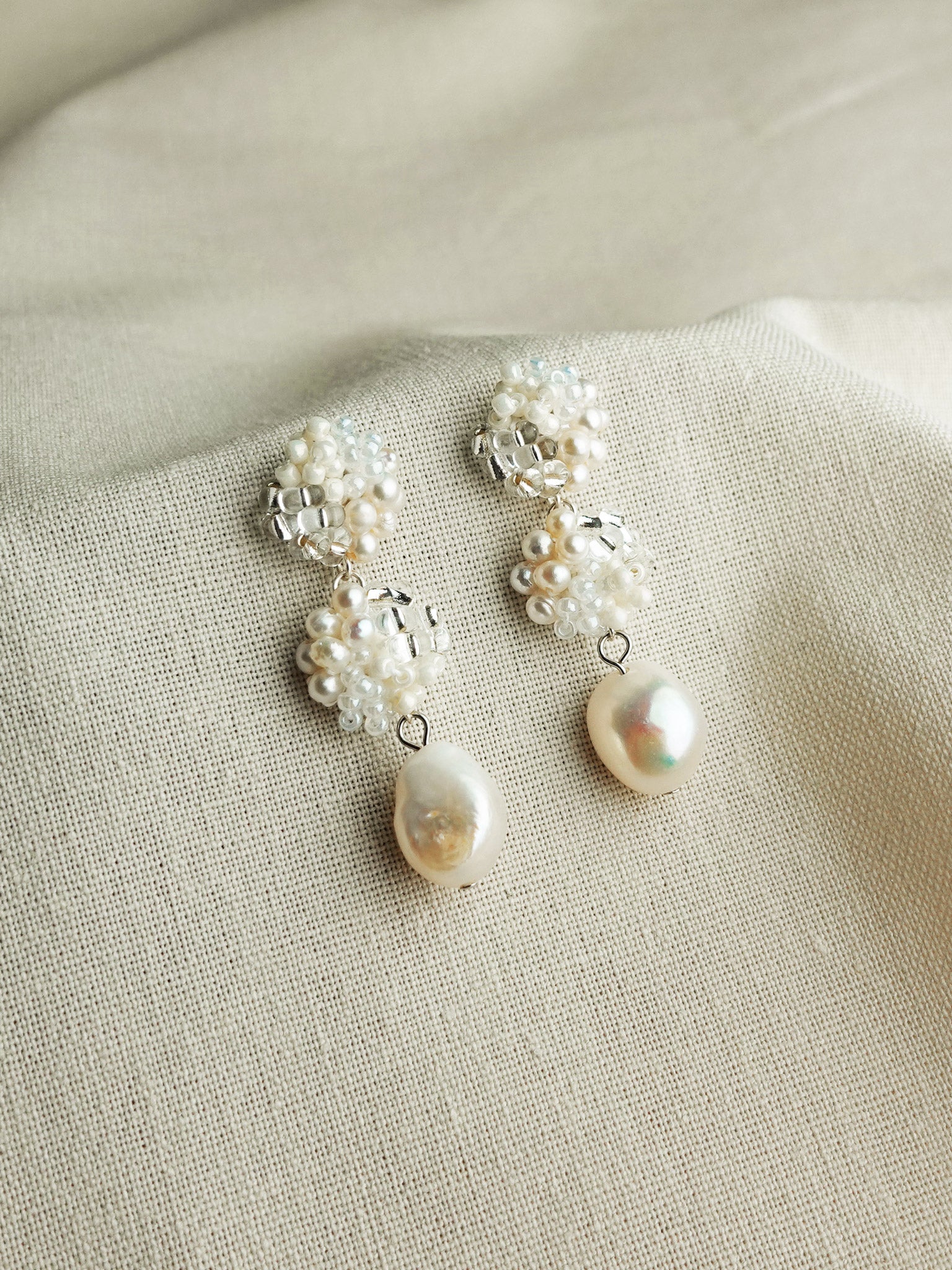 Richele Marshmallow Earrings Left