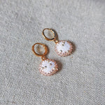 Rio Pendant Earrings in Champagne Pink Front