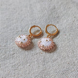 Rio Pendant Earrings in Champagne Pink Side