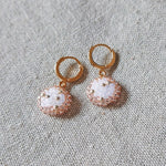 Rio Pendant Earrings in Champagne Pink Top
