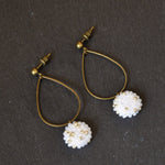 Tiana Teardrop Dangle Hoop Earrings Top