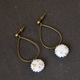 Tiana Teardrop Dangle Hoop Earrings Top