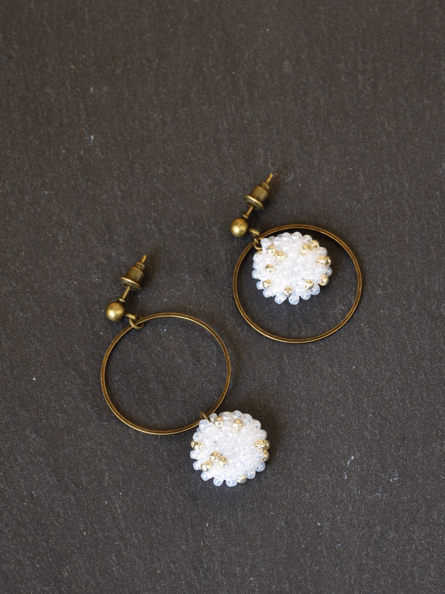 Esmeralda Dangle Hoop Mismatched Earrings Top