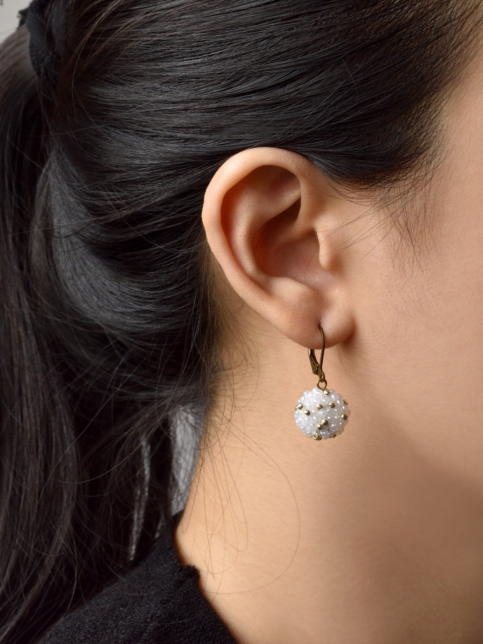 Beads Star Dust Delica Drops Earrings Model