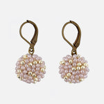 Beads Star Dust Delica Drops Earrings in Purple Primary