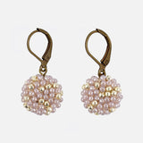 Beads Star Dust Delica Drops Earrings in Purple Primary