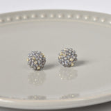 Star Dust Petite Studs in Grey Front