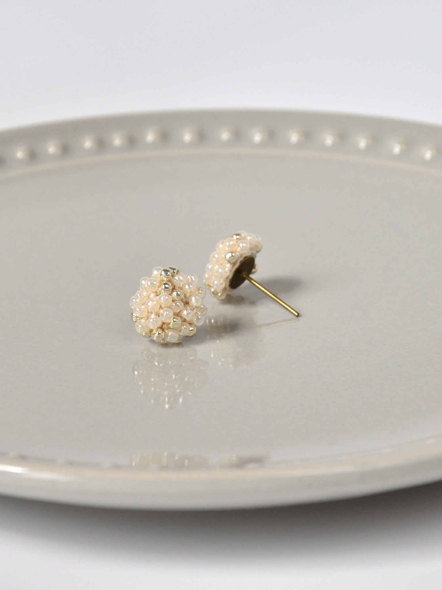 Star Dust Petite Studs in Ivory Back