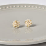 Star Dust Petite Studs in Ivory Front