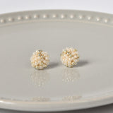 Star Dust Petite Studs in Ivory Front