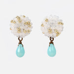 Glass Shizuku Tear Drop Earrings in Blue Primary