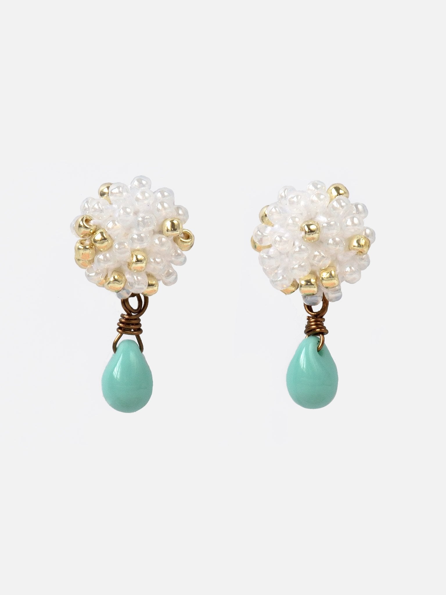 Turquoise Shizuku Tear Drop Earrings Primary