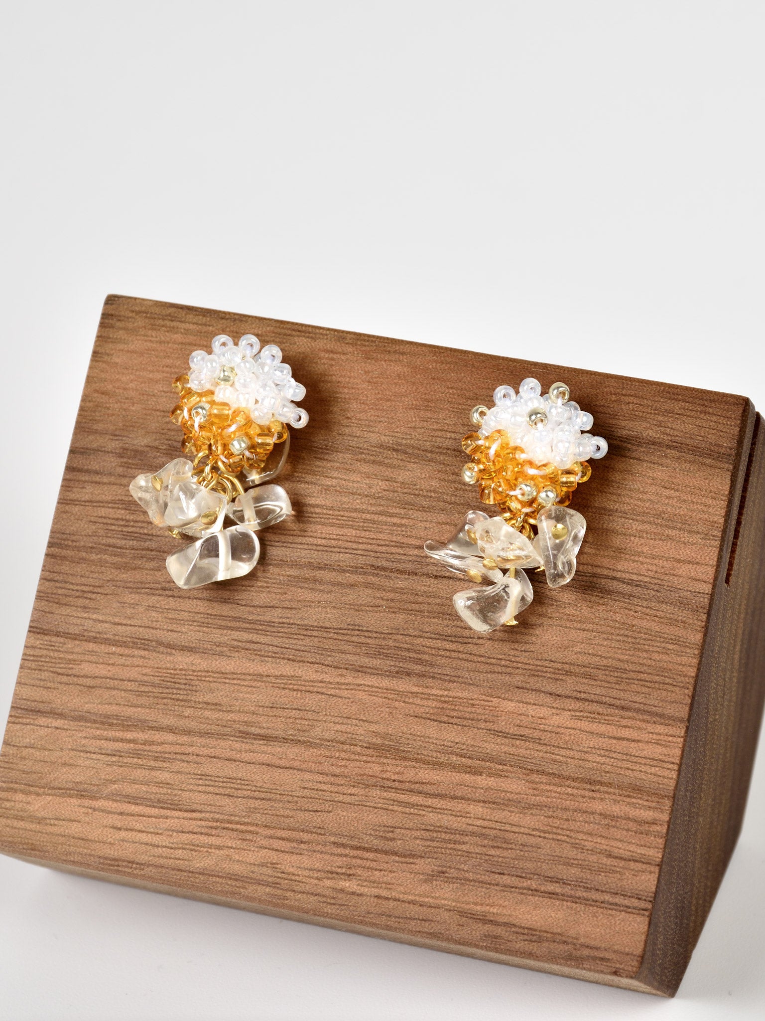 Sereia Duo Earrings in Topaz Front