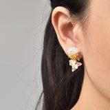 Sereia Duo Earrings in Topaz Model