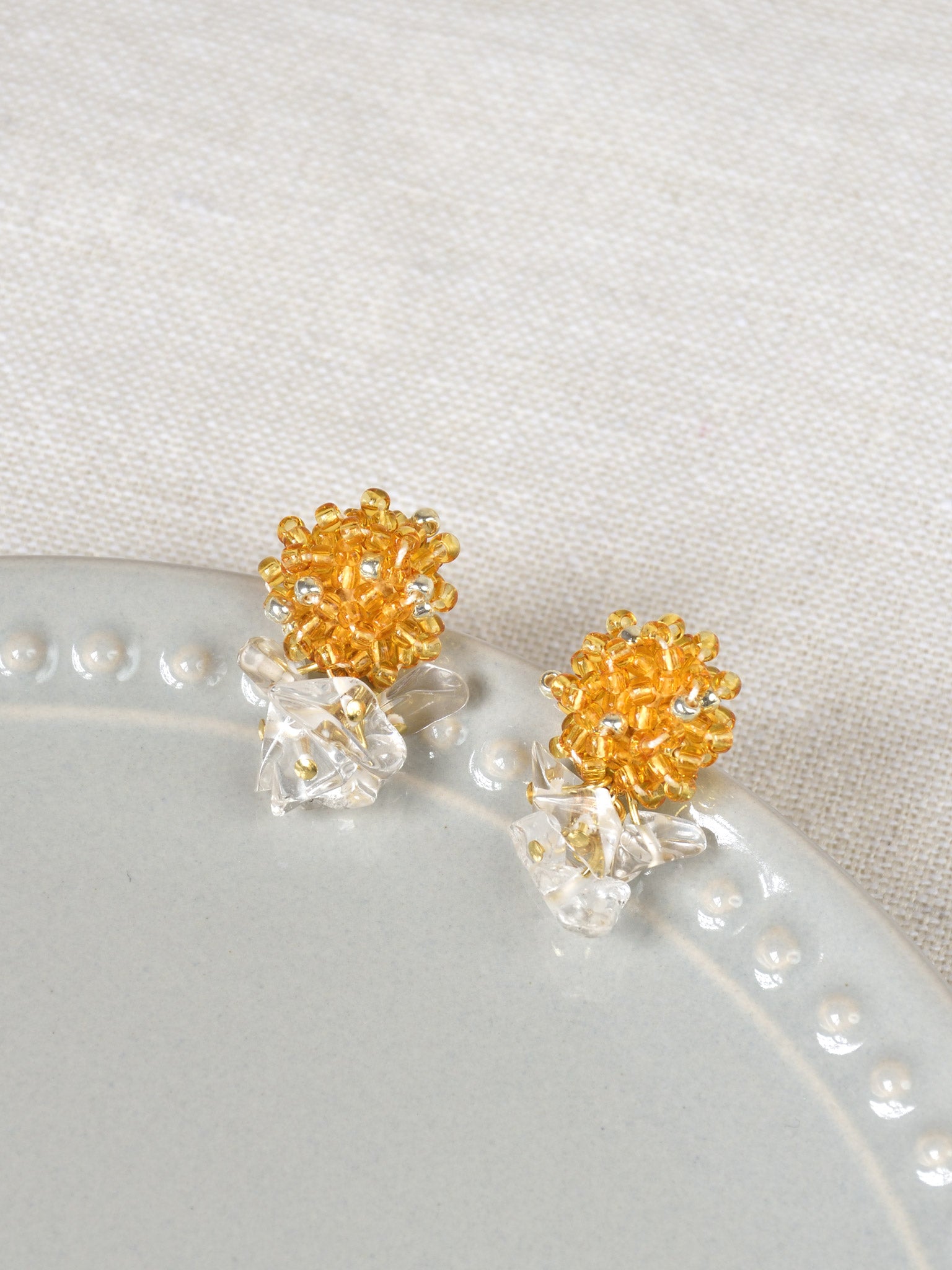 Sereia Quartz Earrings in Topaz Top 1