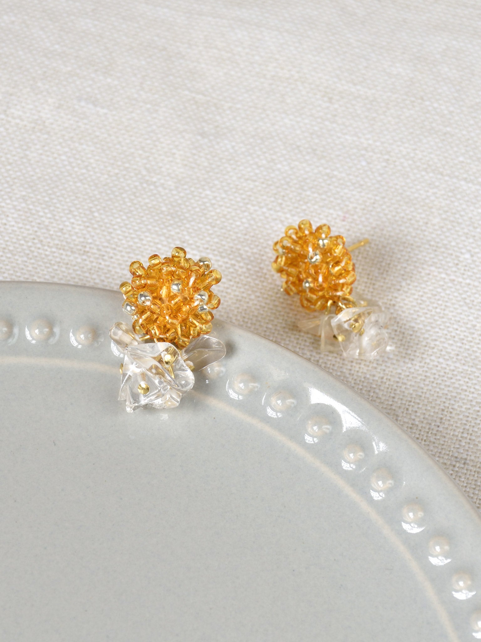 Sereia Quartz Earrings in Topaz Top 2