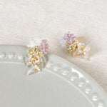 Sereia Trio Quartz Clusters Earrings in Purple Top 2
