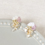 Sereia Trio Quartz Clusters Earrings in Purple Top 1