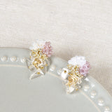 Sereia Trio Quartz Clusters Earrings in Purple Top 1
