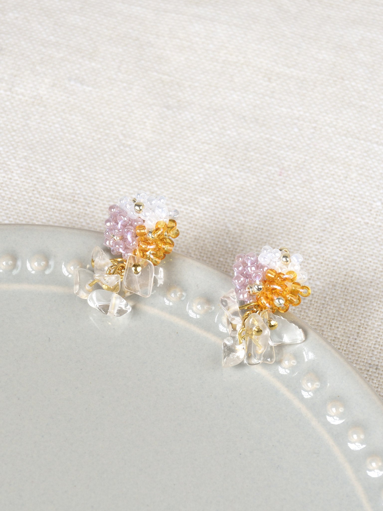 Sereia Trio Earrings in Purple and Topaz Top 1
