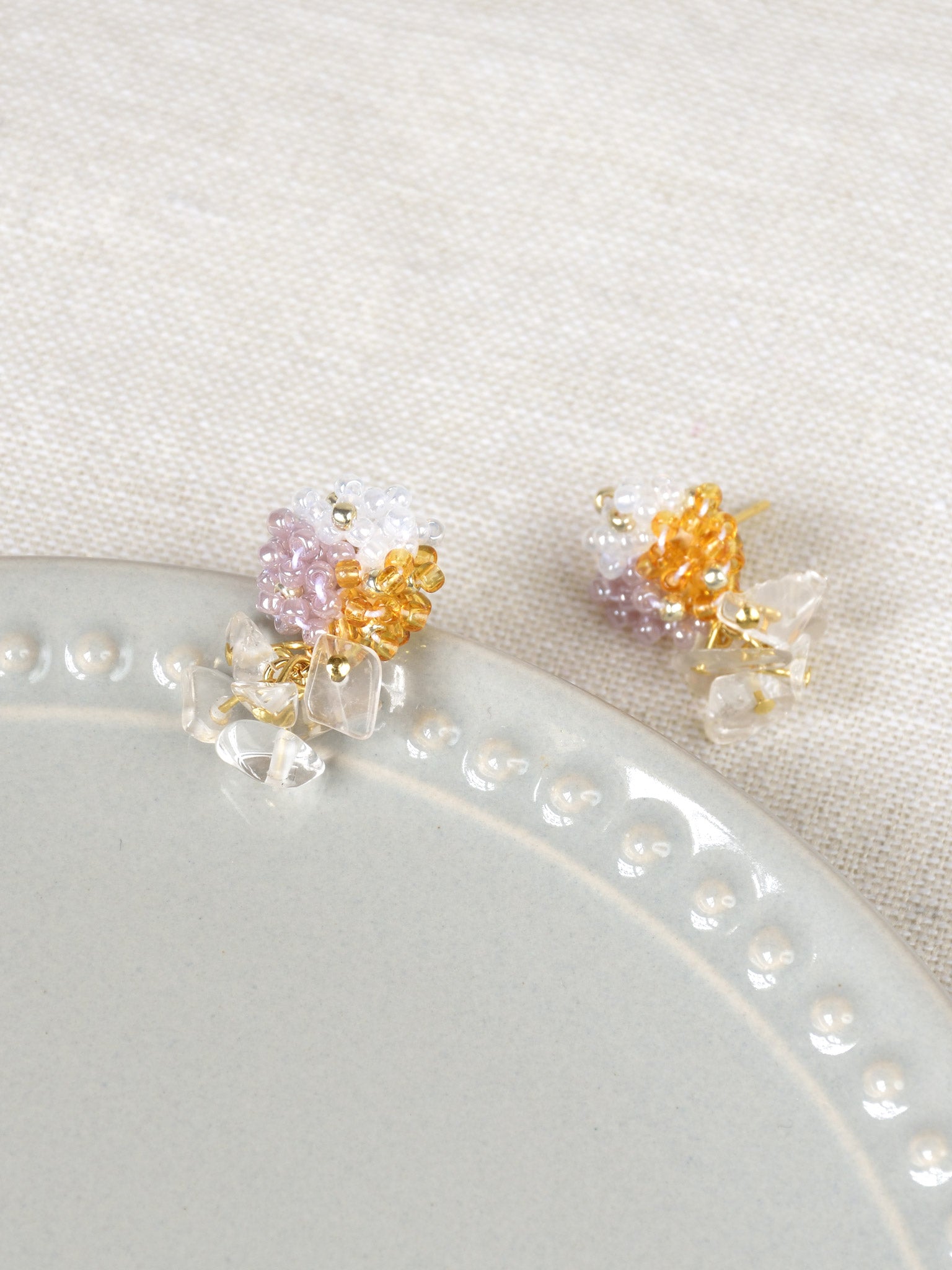 Sereia Trio Earrings in Purple and Topaz Top 2