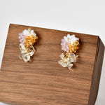 Sereia Trio Earrings in Purple and Topaz Front