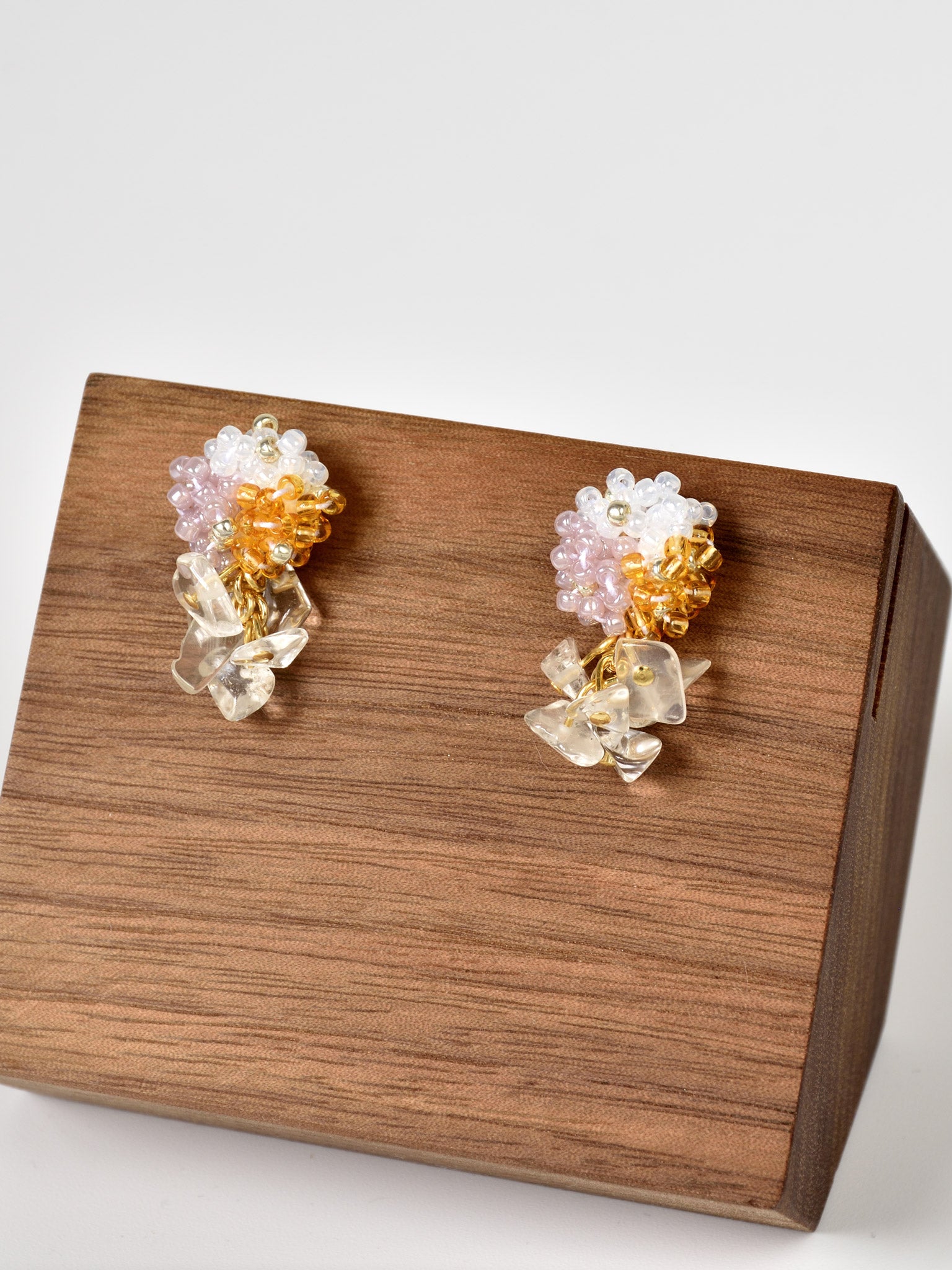 Sereia Trio Earrings in Purple and Topaz Front
