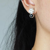Star Dust Onyx Earrings Model