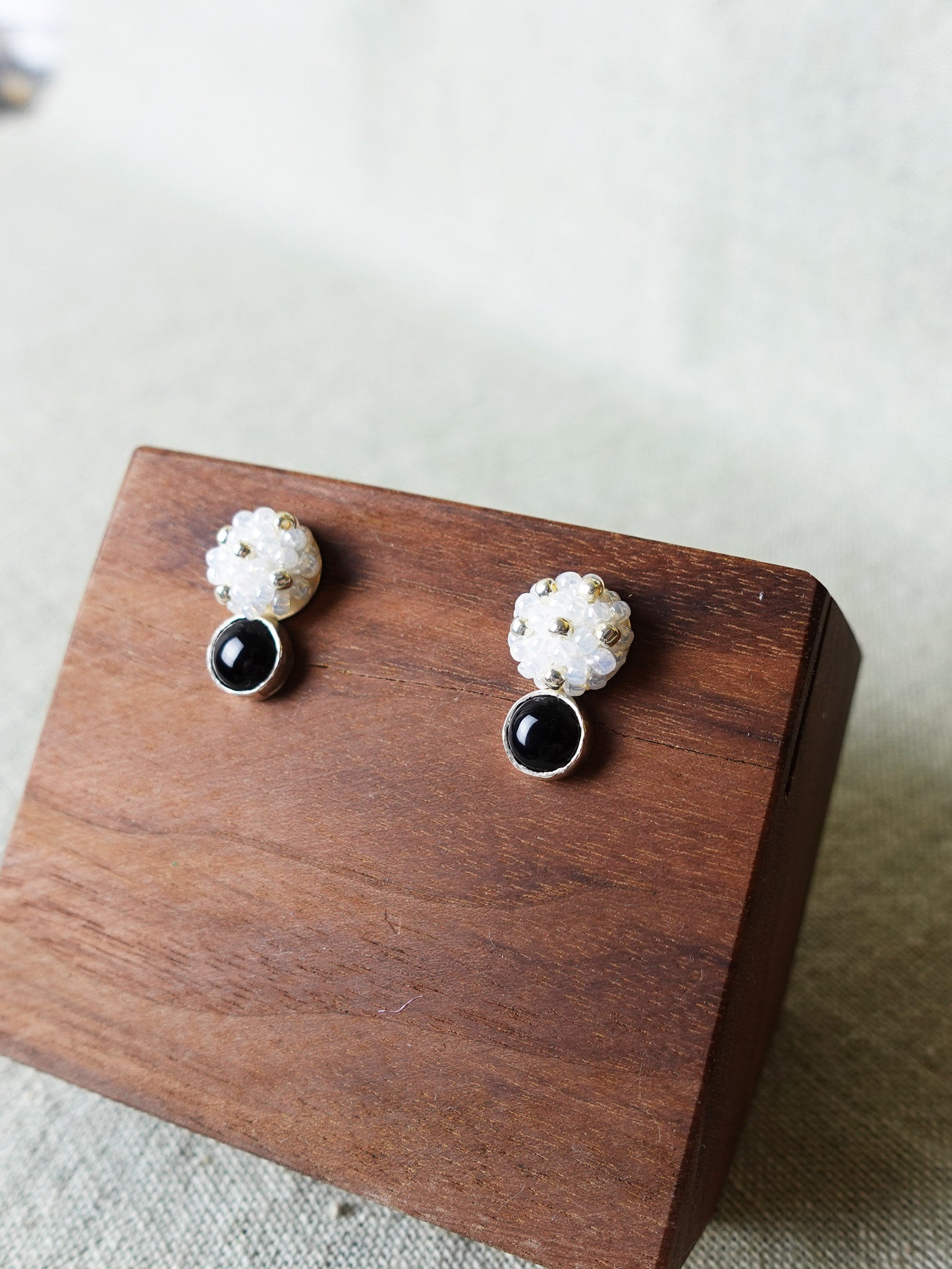 Star Dust Onyx Earrings Right