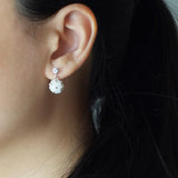 Star Dust Petite CZ Drop Earrings Model