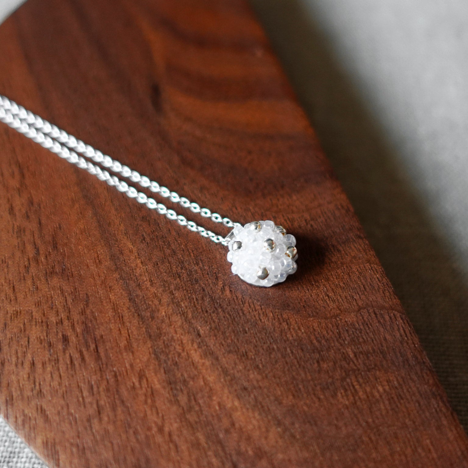 Star Dust Petite Necklace in White Display