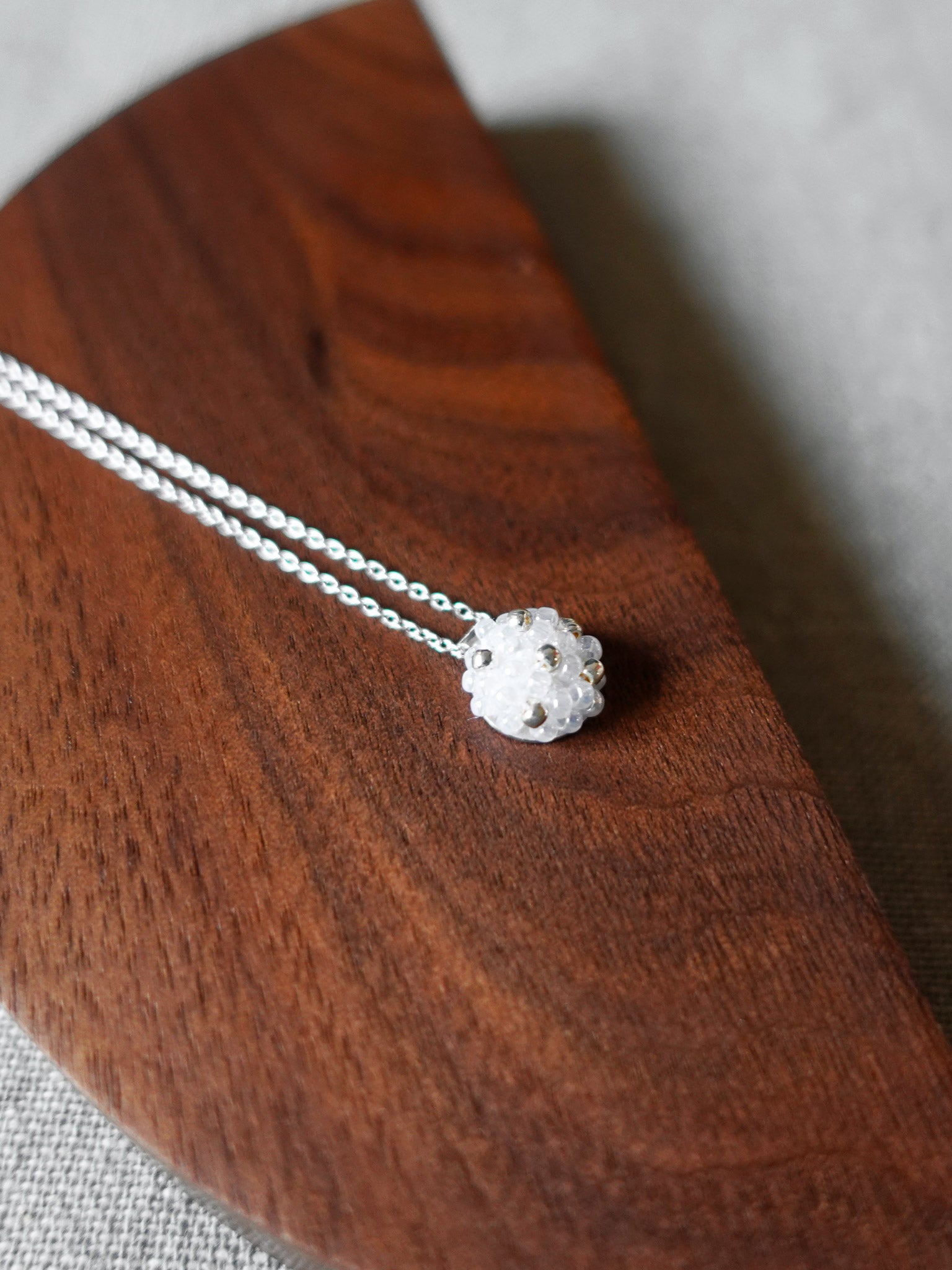 Star Dust Petite Necklace in White Display