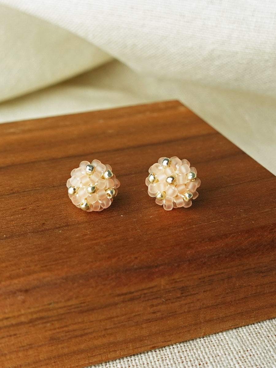 Star Dust Petite Stud Earrings in Blush Pink Display