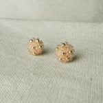 Star Dust Petite Stud Earrings in Blush Pink Front 2
