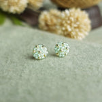 Star Dust Petite Stud Earrings in Mint Green Front