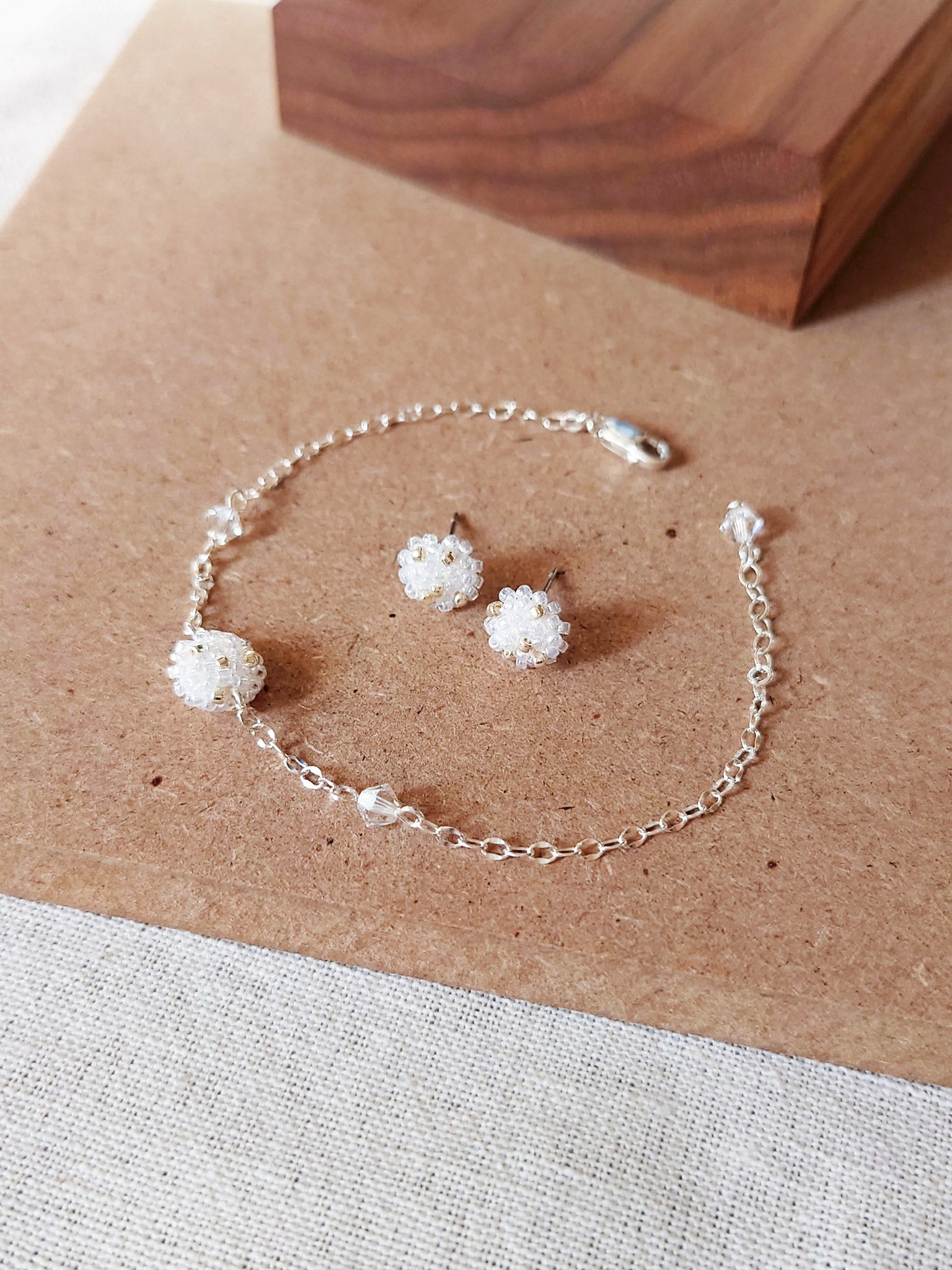 Star Dust Pixie Crystals Earrings and Bracelet Set Top