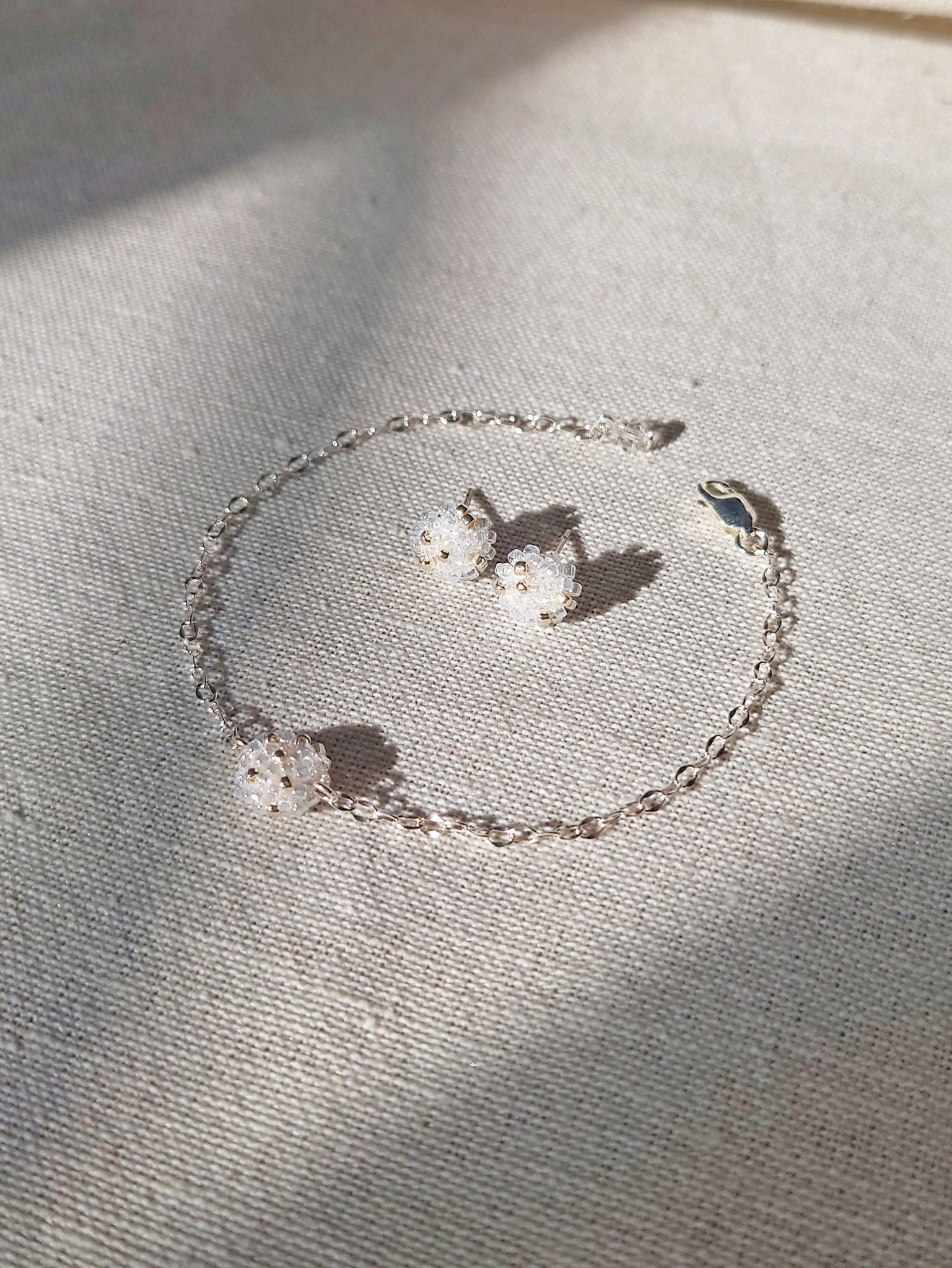 Star Dust Pixie Earrings and Bracelet Set Side