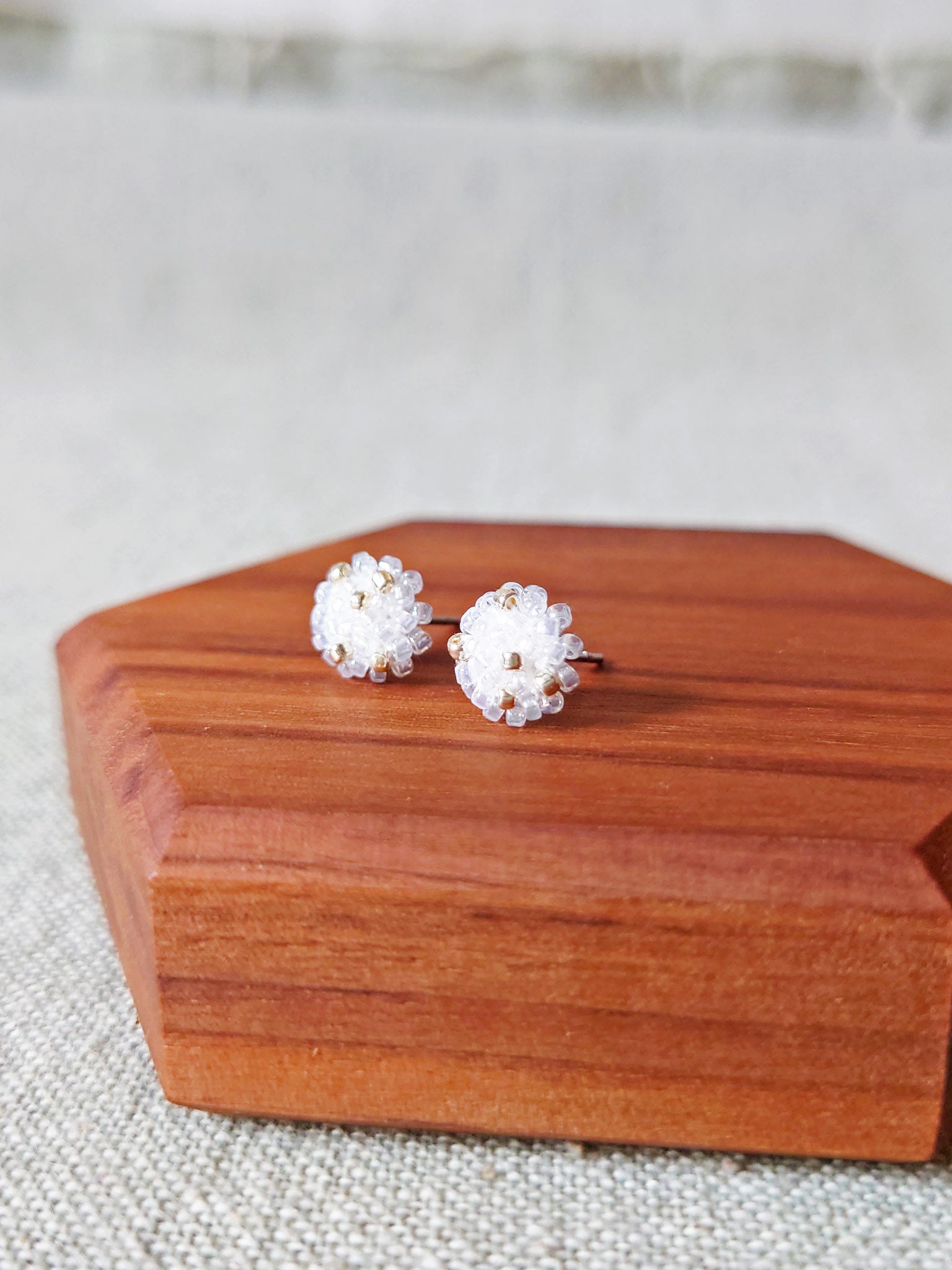 Star Dust Pixie Stud Earrings Display Side