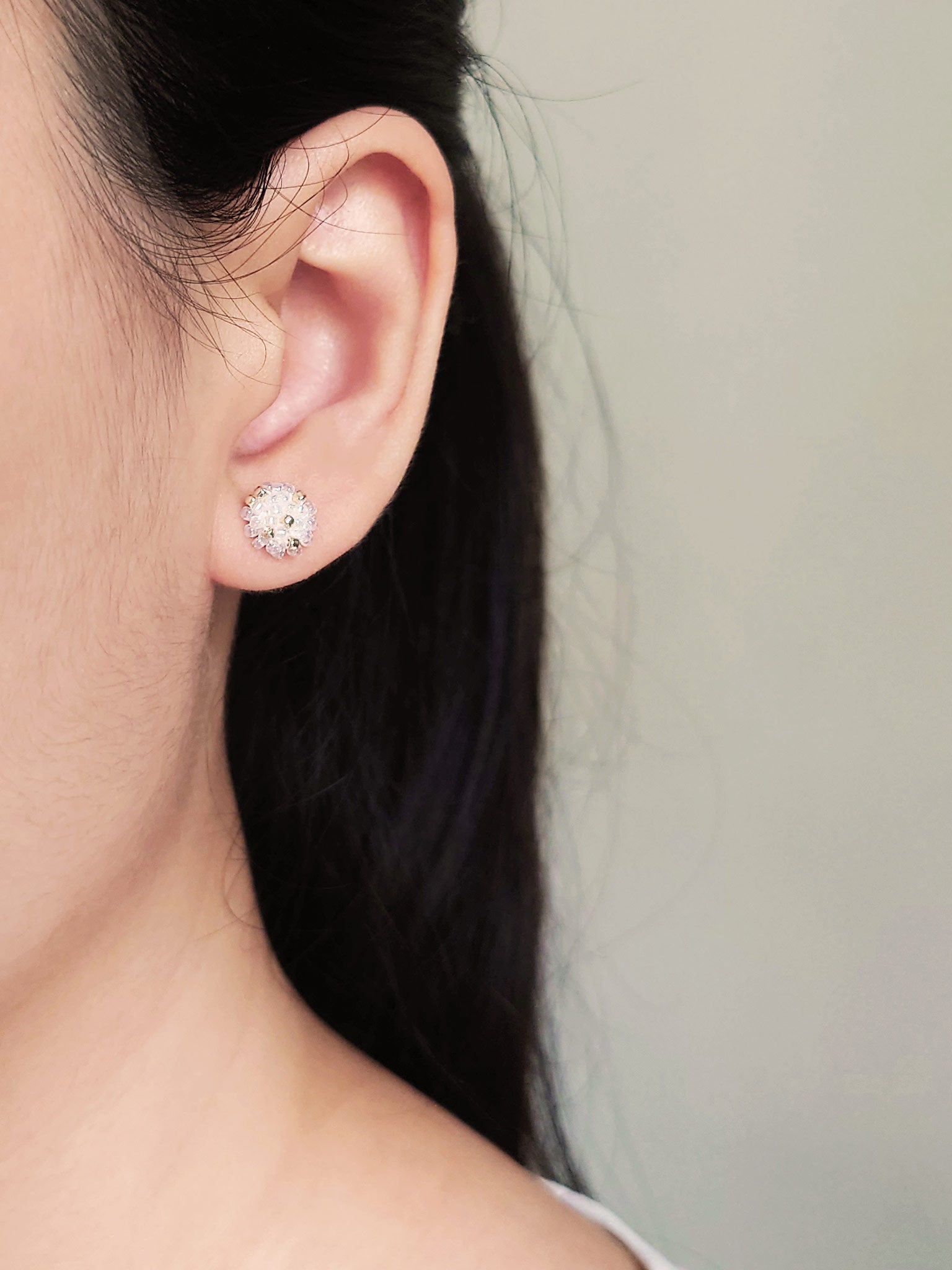 Star Dust Pixie Stud Earrings Model